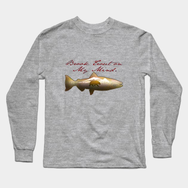 Brook Trout on My Mind Long Sleeve T-Shirt by MikaelJenei